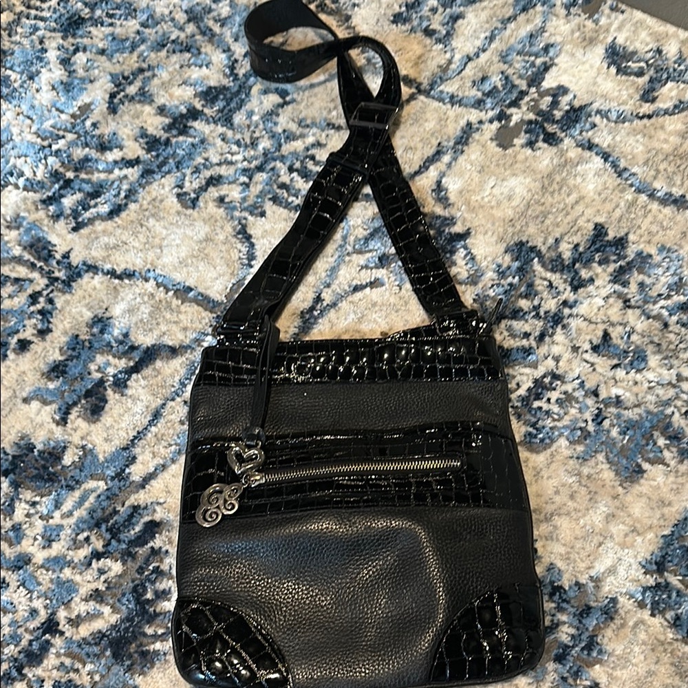 EUC Brighton Black Textured Shoulder Bag